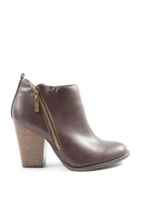AF Bottines à fermeture éclair brun style d’affaires