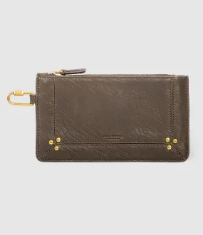 JEROME DREYFUSS Partager  Pochette Popoche S Cuir Bubble Lichen  